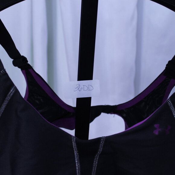 Under Armour Black and Purple Performance Bra - Picture 6 of 9